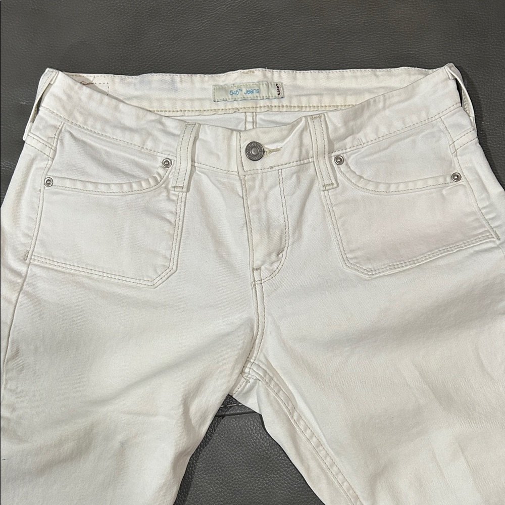 Levi's white Denim cropped jeans. Size 4. EUC - Picture 3 of 6